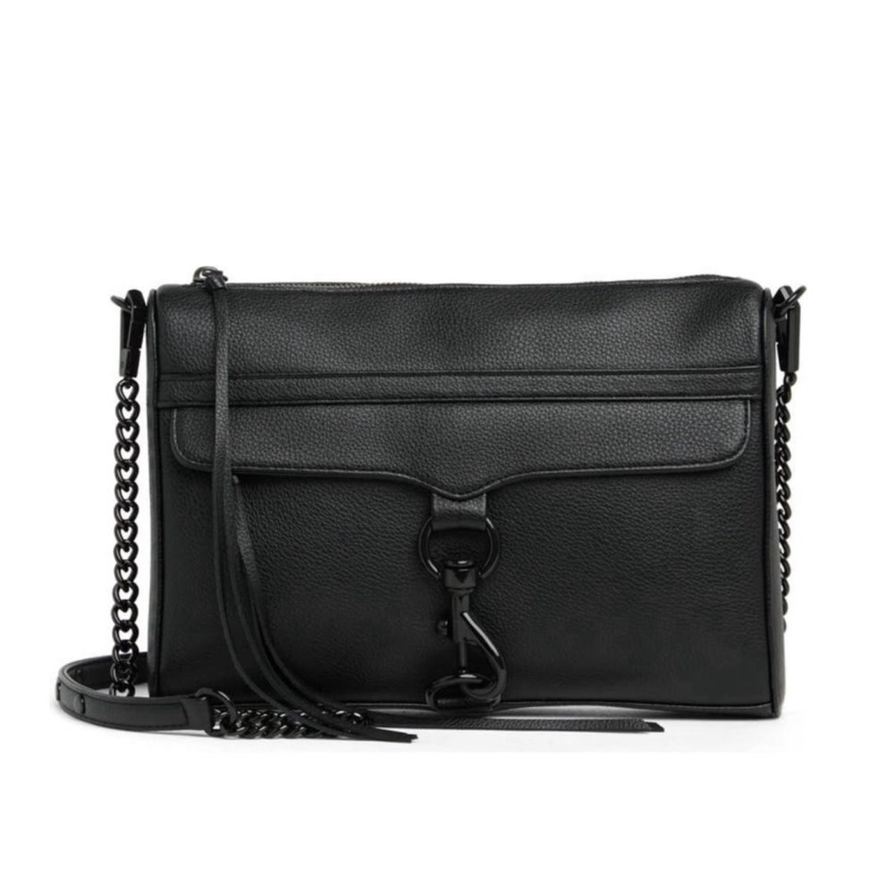 REBECCA MINKOFF MAC Black Leather Crossbody Bag